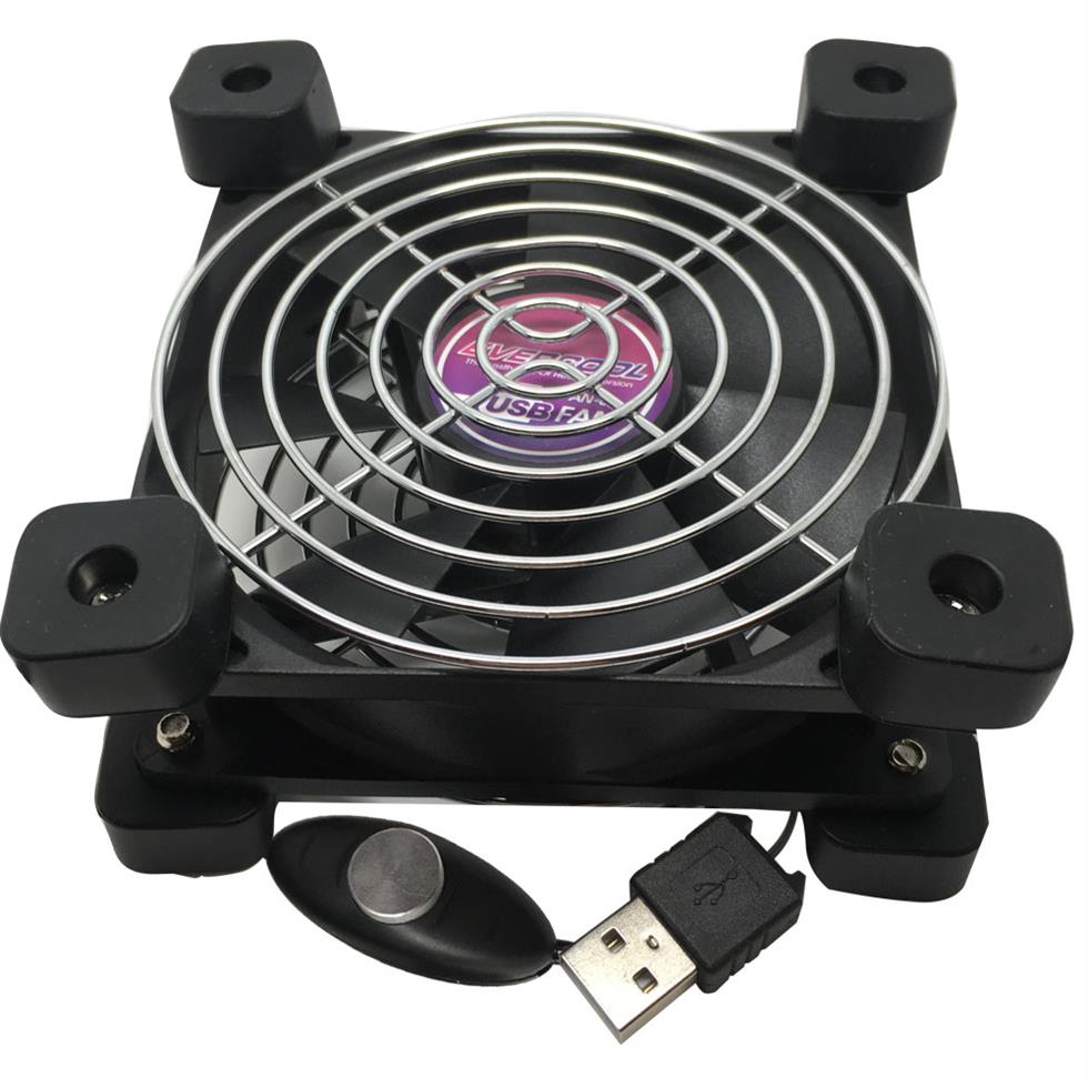 Evercool 80mm USB fan with feet and 2 speed selector UFAN08 Shiny
