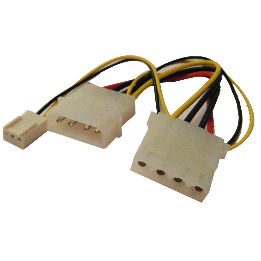Evercool ECDF009 4 pin Molex fan to 3pin controller adapter cable AKCB423ADPT Shiny Hardware