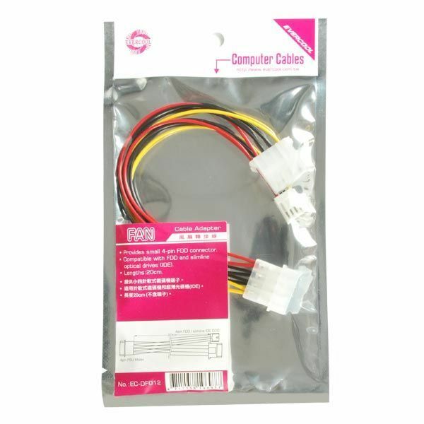 Evercool Molex to 4 pin Molex and 4 pin FDD connector EC-DF012 - Shiny ...