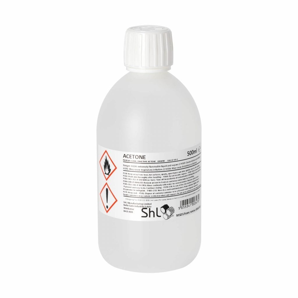 SHL 500ml High Quality Acetone, CHILD PROOF CAP