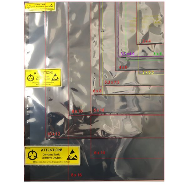 100 x SHL Antistatic Metallic Shielding ESD bag 6 x 14 inch (16.5 x 36 cm)